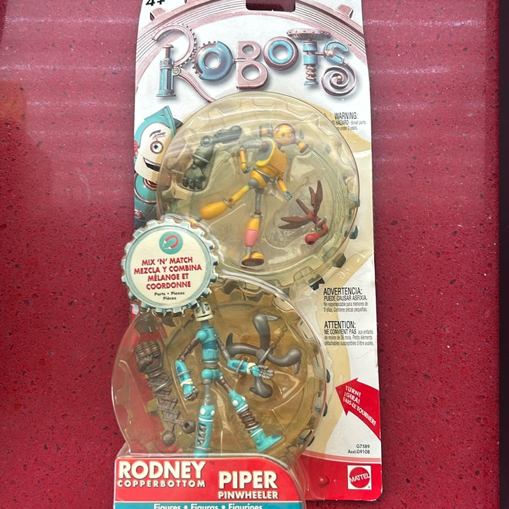 Never opened 2004 Robots figurines with removable appendages and accessories.